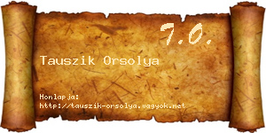 Tauszik Orsolya névjegykártya