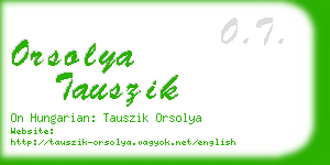 orsolya tauszik business card